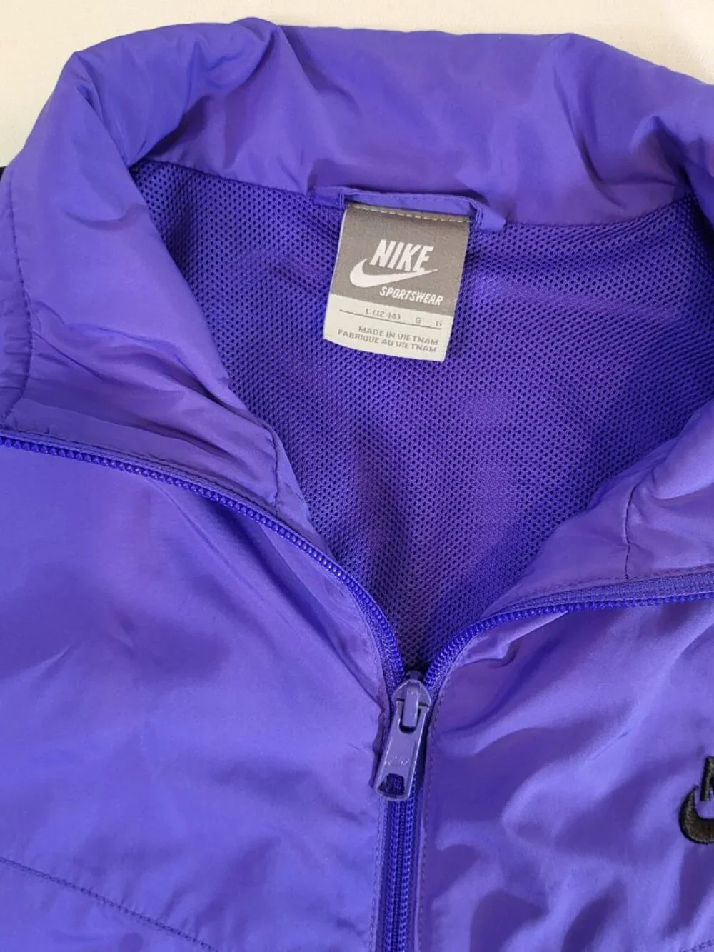 Vintage Y2K Nike‎ Silver Tag Youth Girls Track Jacket - Vivid Grape (348842-500)